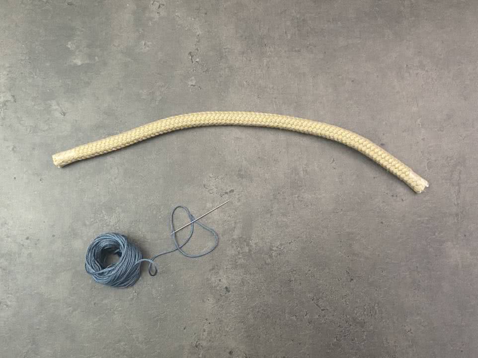Umwickeln der Seile mit Garn