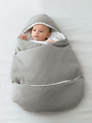 Vertbaudet 2-in-1 Baby Ausfahrsack/Wickelunterlage Oeko-Tex