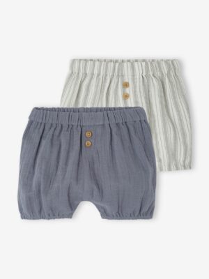 Vertbaudet 2er-Pack Baby Shorts aus Musselin
