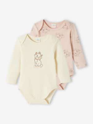 Disney Animals 2er-Pack Mädchen Baby Bodys Disney Animals Aristocats Marie vanille