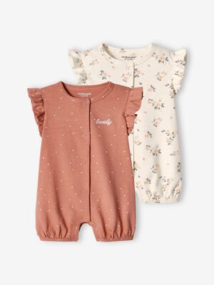 Vertbaudet 2er-Pack Mädchen Baby Overalls Oeko-Tex