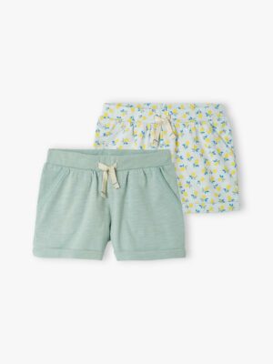 Vertbaudet 2er-Pack Mädchen Shorts Oeko-Tex