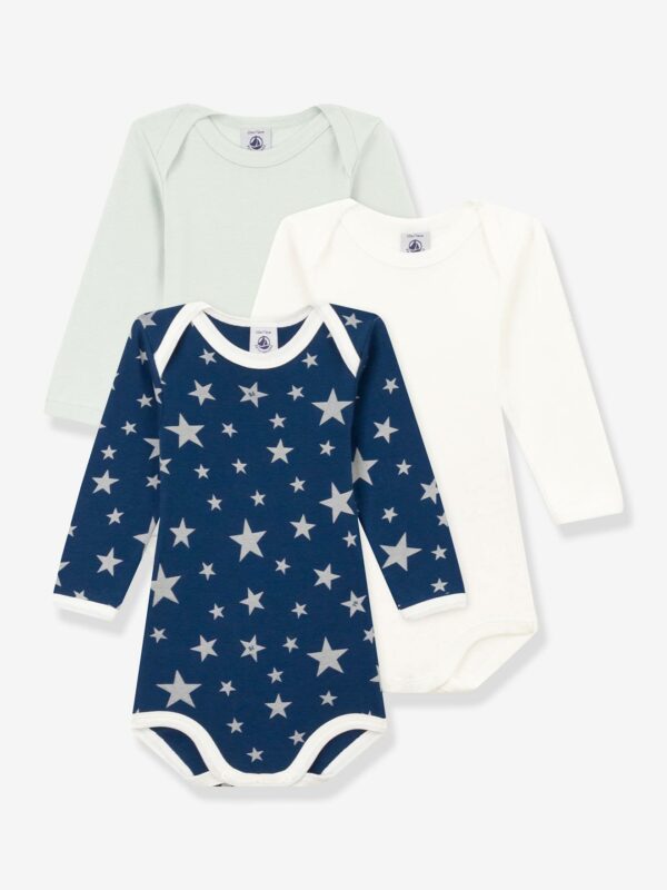 Petit Bateau 3er-Pack Baby Langarm-Bodys PETIT BATEAU