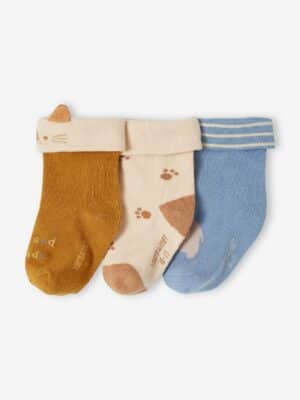 Vertbaudet 3er-Pack Baby Socken mit Tieren Oeko-Tex