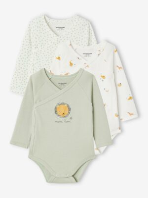 Vertbaudet 3er-Pack Baby Wickelbodys Bio-Baumwolle Oeko-Tex