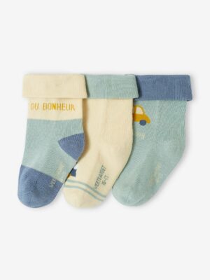 Vertbaudet 3er-Pack Jungen Baby Socken Oeko-Tex salbei