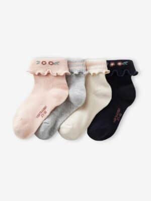 Vertbaudet 4er-Pack Mädchen Socken Oeko-Tex