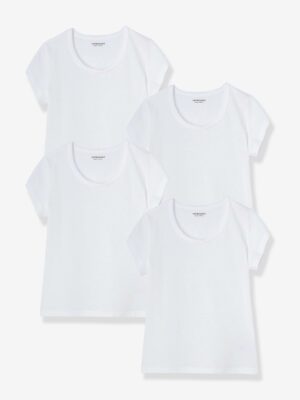 Vertbaudet 4er-Pack Mädchen T-Shirts BASIC Oeko-Tex
