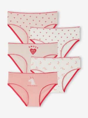 Vertbaudet 5er-Pack Mädchen Slips mit Bio-Baumwolle