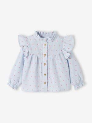 Vertbaudet Baby Bluse mit Volants  gesprenkelt