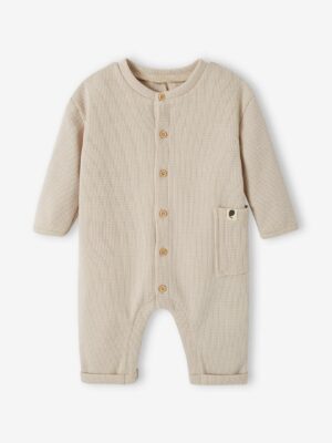 Vertbaudet Baby Overall aus Waffelpikee tonfarben