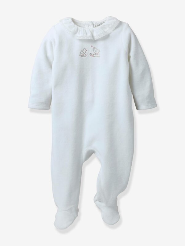 Cyrillus Baby Samt-Strampler mit Kragen CYRILLUS