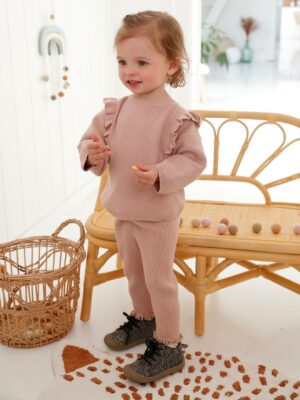 Vertbaudet Baby-Set aus Strick: Pullover & Leggings