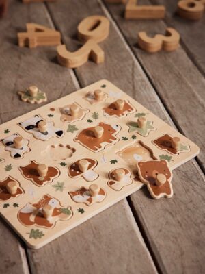 Vertbaudet Baby Steckpuzzle GRÜNER WALD