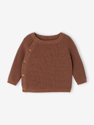 Vertbaudet Baby Strickjacke mit Öffnung vorn Oeko-Tex mokka