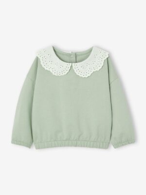 Vertbaudet Baby Sweatshirt mit Recycling-Polyester salbei