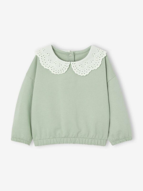 Vertbaudet Baby Sweatshirt mit Recycling-Polyester salbei