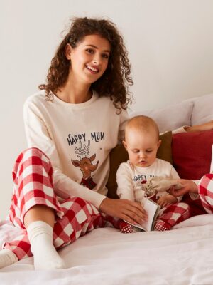 Vertbaudet Damen Weihnachts-Schlafanzug Capsule Collection FAMILY FIRST