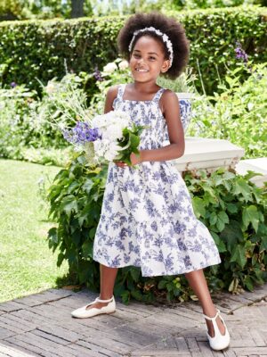 Vertbaudet Festliches Mädchen Trägerkleid