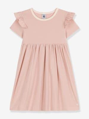 Petit Bateau Geripptes Mädchen Sommerkleid PETIT BATEAU hell