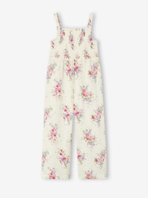 Vertbaudet Gesmokter Mädchen Jumpsuit aus Musselin