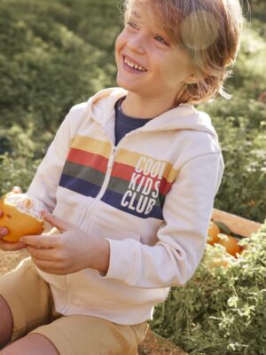 Vertbaudet Jungen Kapuzensweatjacke COOL KIDS CLUB Oeko-Tex