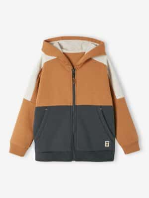 Vertbaudet Jungen Kapuzensweatjacke Oeko-Tex ocker