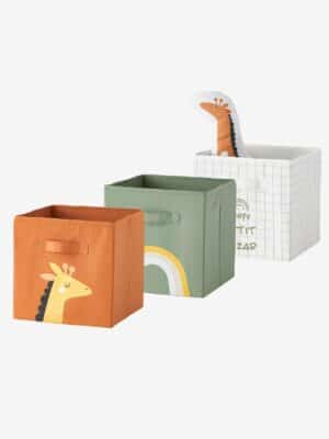 Vertbaudet Kinderzimmer 3er-Set Aufbewahrungsboxen TANSANIA