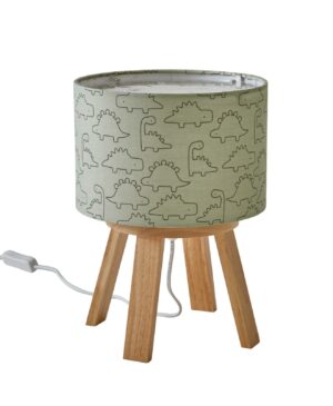 Vertbaudet Kinderzimmer Nachttischlampe KLEINER DINO aus Holz