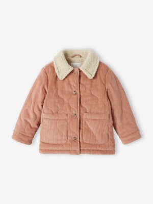 Vertbaudet Mädchen Cordjacke mit Fleecefutter blush