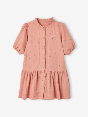 Vertbaudet Mädchen Kleid mit 3/4-Ärmeln