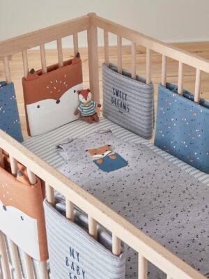 Vertbaudet Polster für Babybett-Gitterstäbe BABY FOX Oeko-Tex