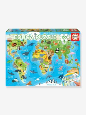 Educa Puzzle mit Tier-Weltkarte