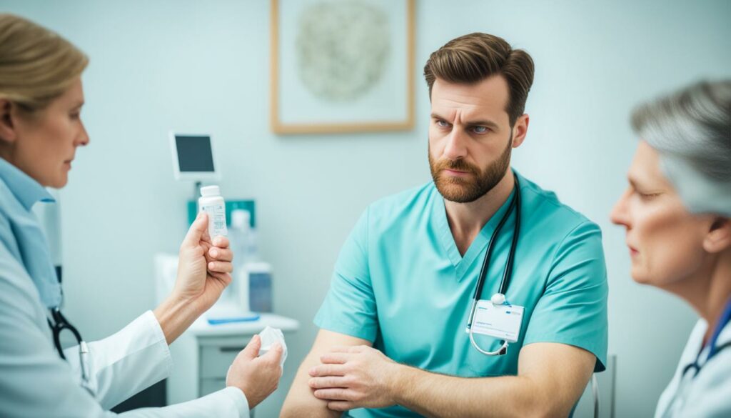 Medizinische Konsultation bei Hautveränderungen